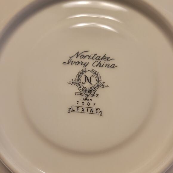 Noritake Ivory China Pattern Lexine 7007 Set of Four Saucers Vintage - Picture 3 of 8